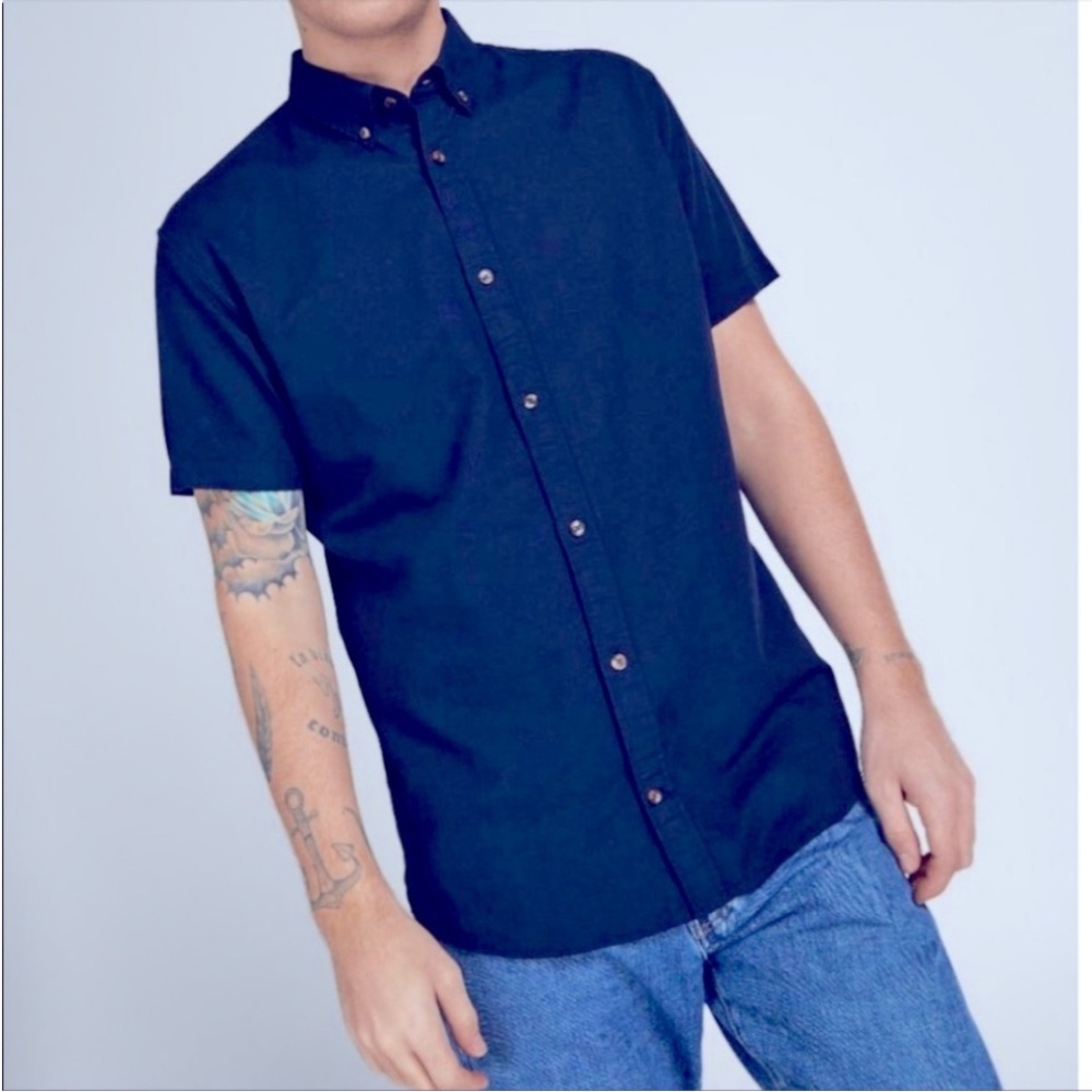 Guess Blue Casual Button Down Shirt